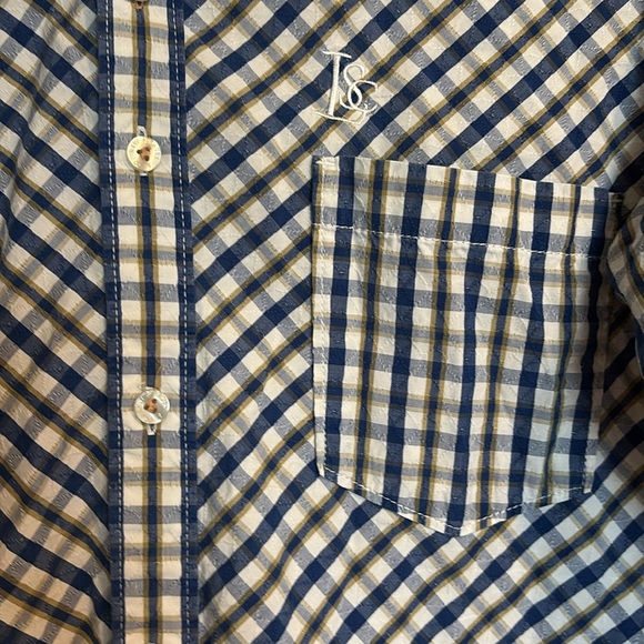 Levi’s men’s white and blue long sleeve button down shirt size small - Picture 3 of 10